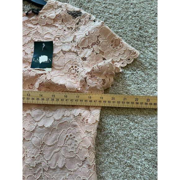 Lauren Ralph Lauren Women’s Petite Pink Lace Sheath Formal Elegant Dress. Size 1 - Picture 8 of 9